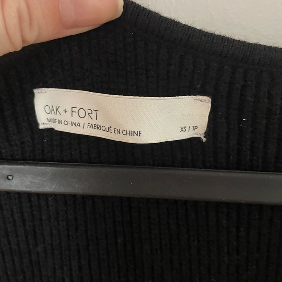 Oak and Fork Ribbed Black Bodycon dress, XS - Picture 4 of 5